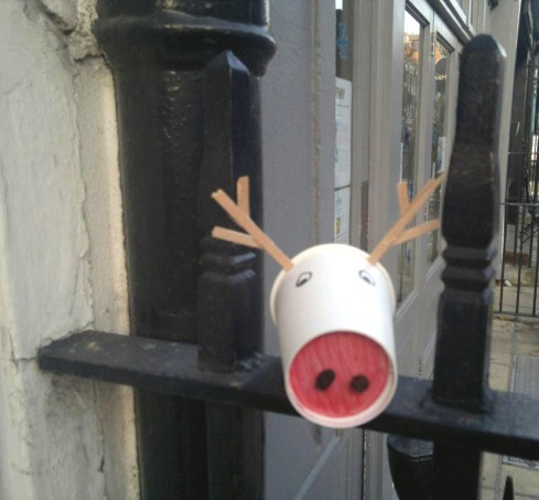 Rudolf the red nosed coffee cup